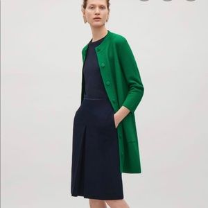 COS Kelly Green line knee length sweater